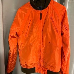 Gorg orange light bomber jacket